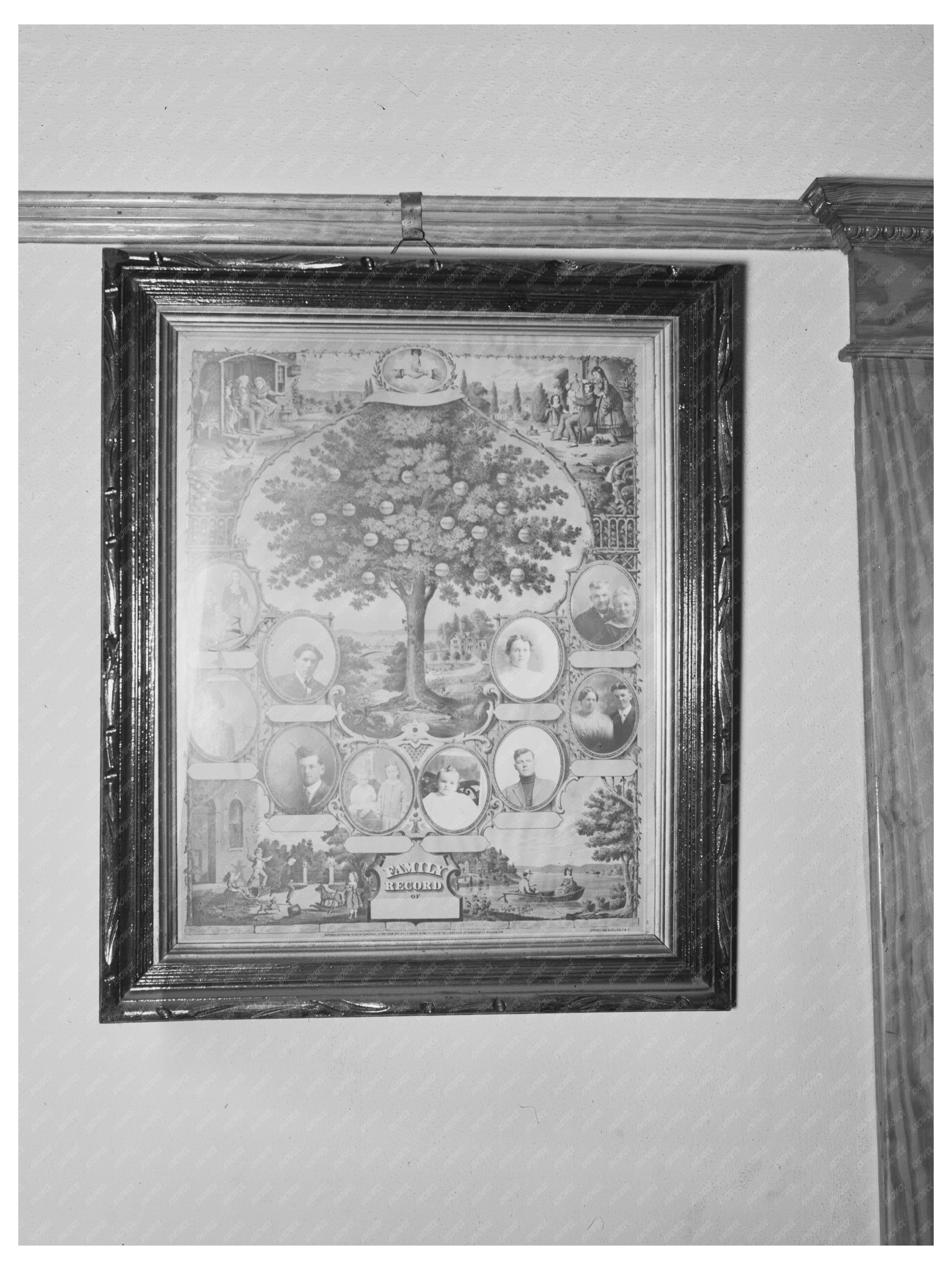 Family Tree Record in Epping North Dakota Farmhouse 1937