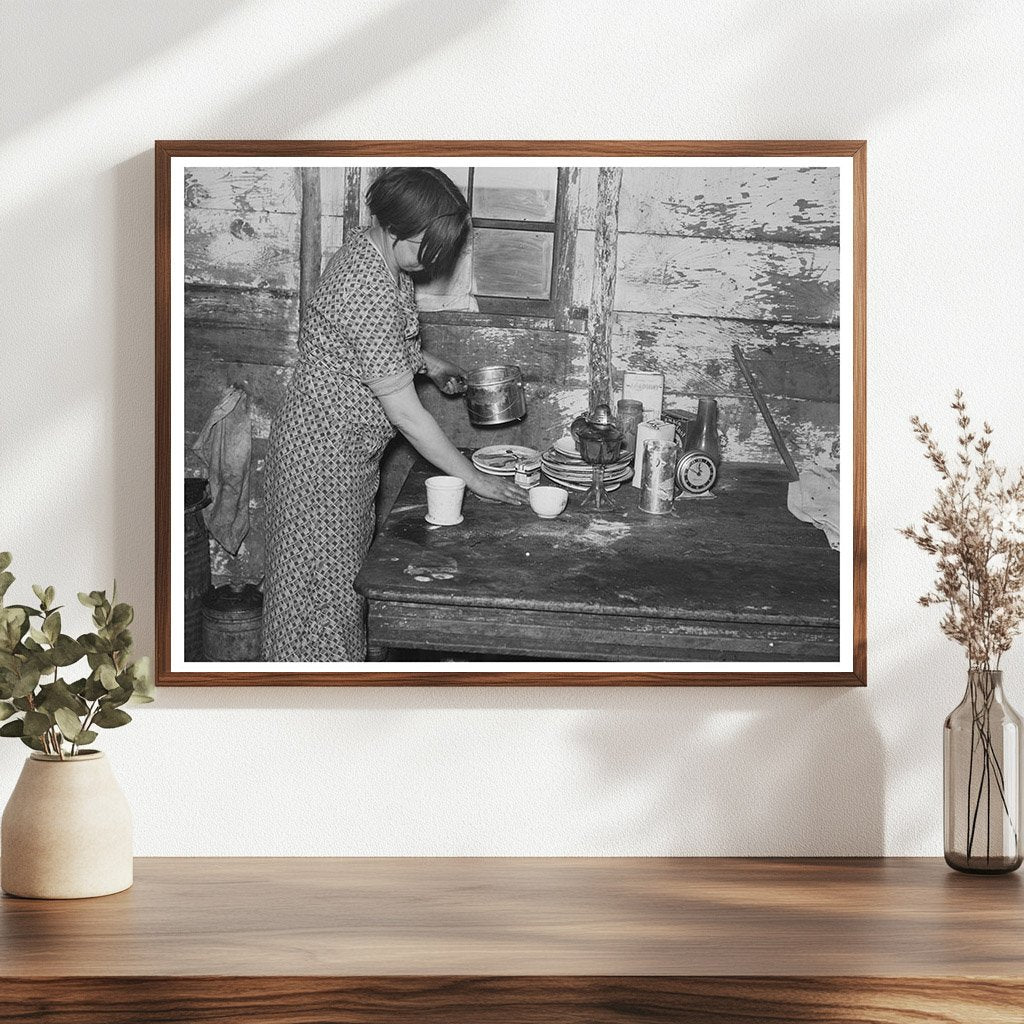 Farm Kitchen Life in Drought-Affected North Dakota 1937