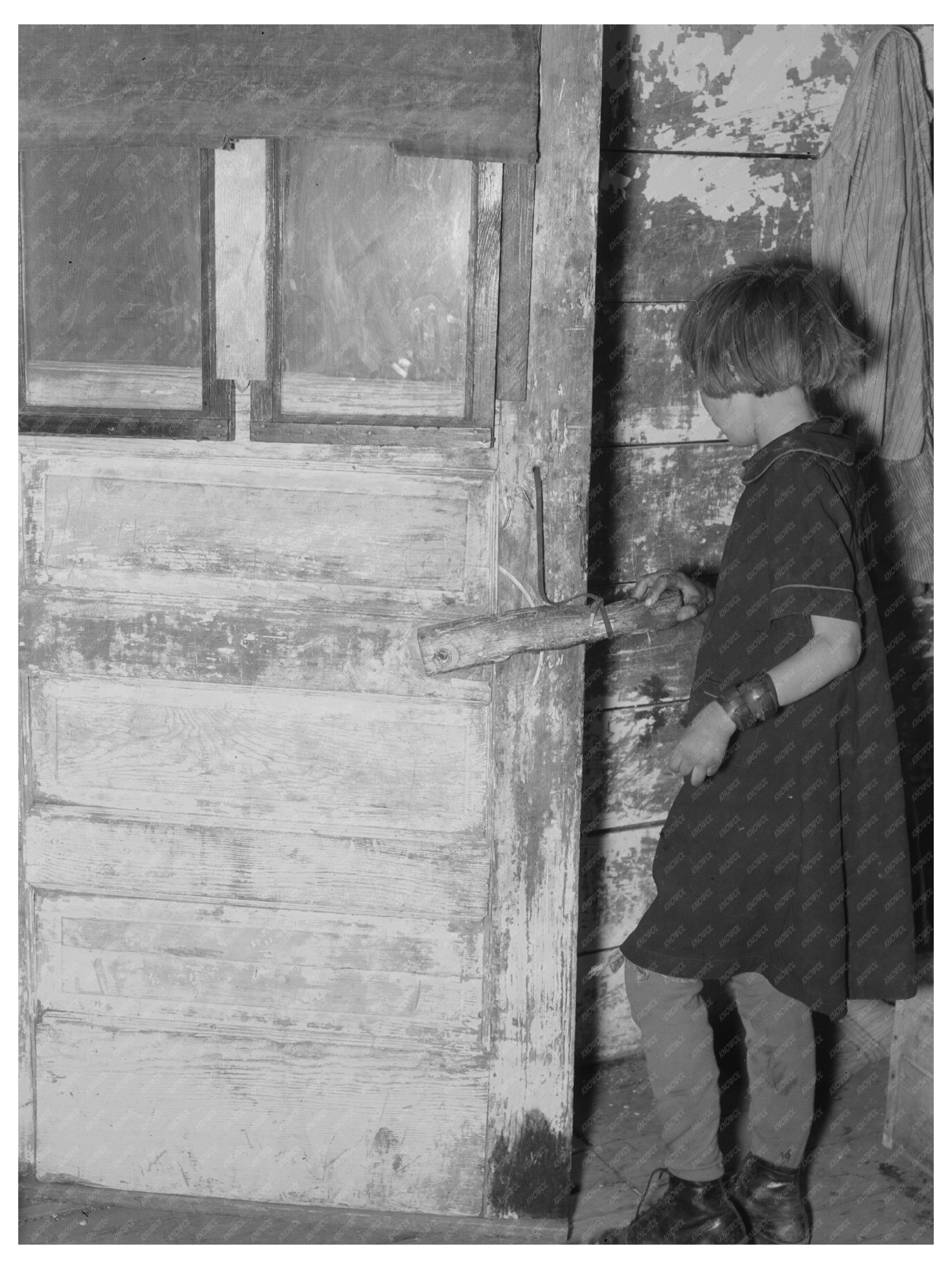 Daughter of Joe Kramer on North Dakota Farm October 1937