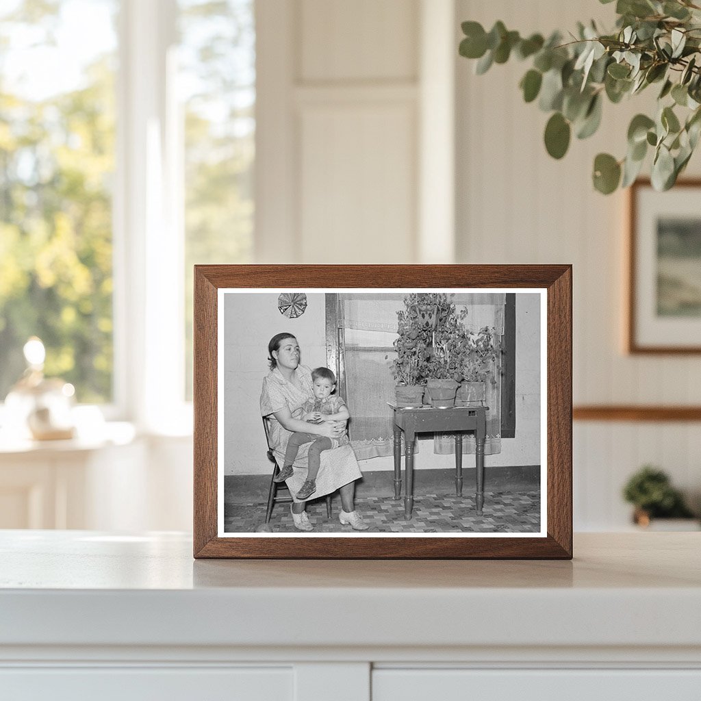 Mother and Child in North Dakota Home October 1937