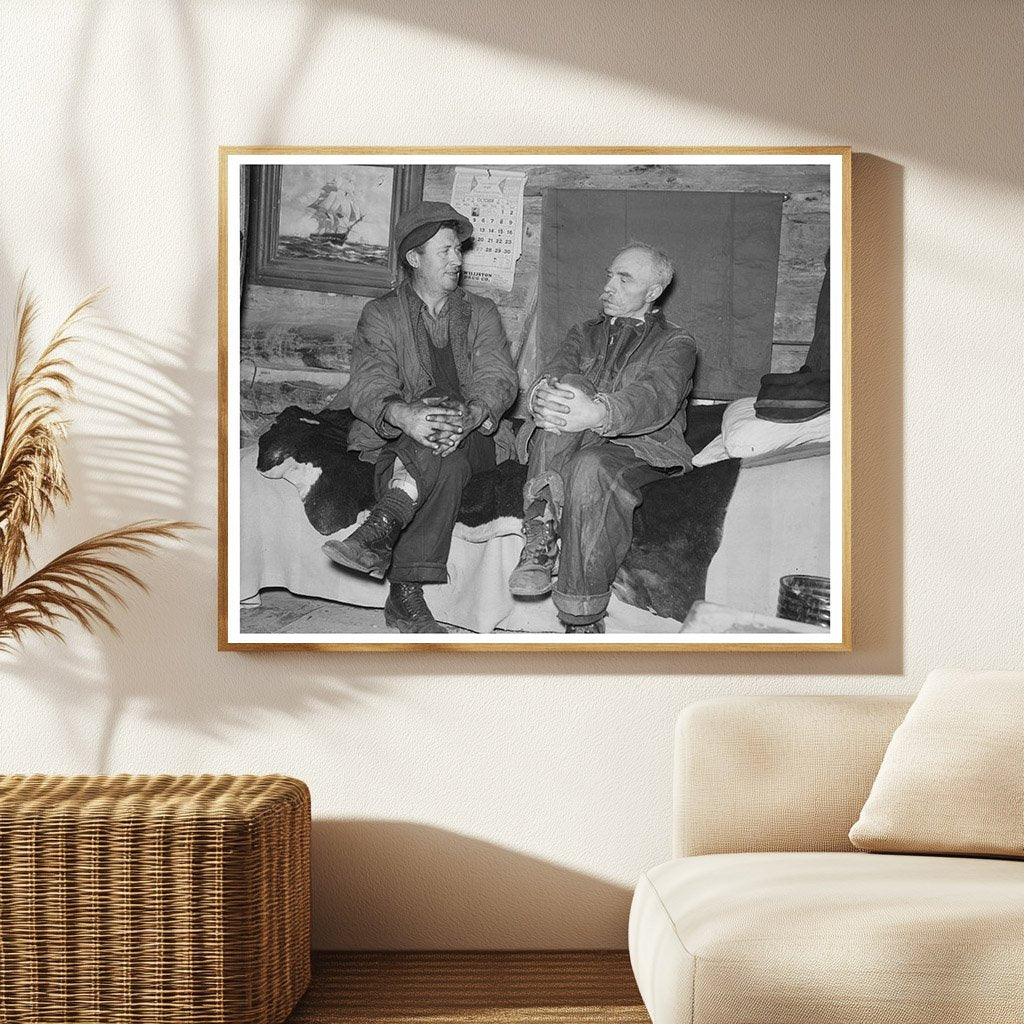 Farmers at OBrien Homesteading Shack North Dakota 1937