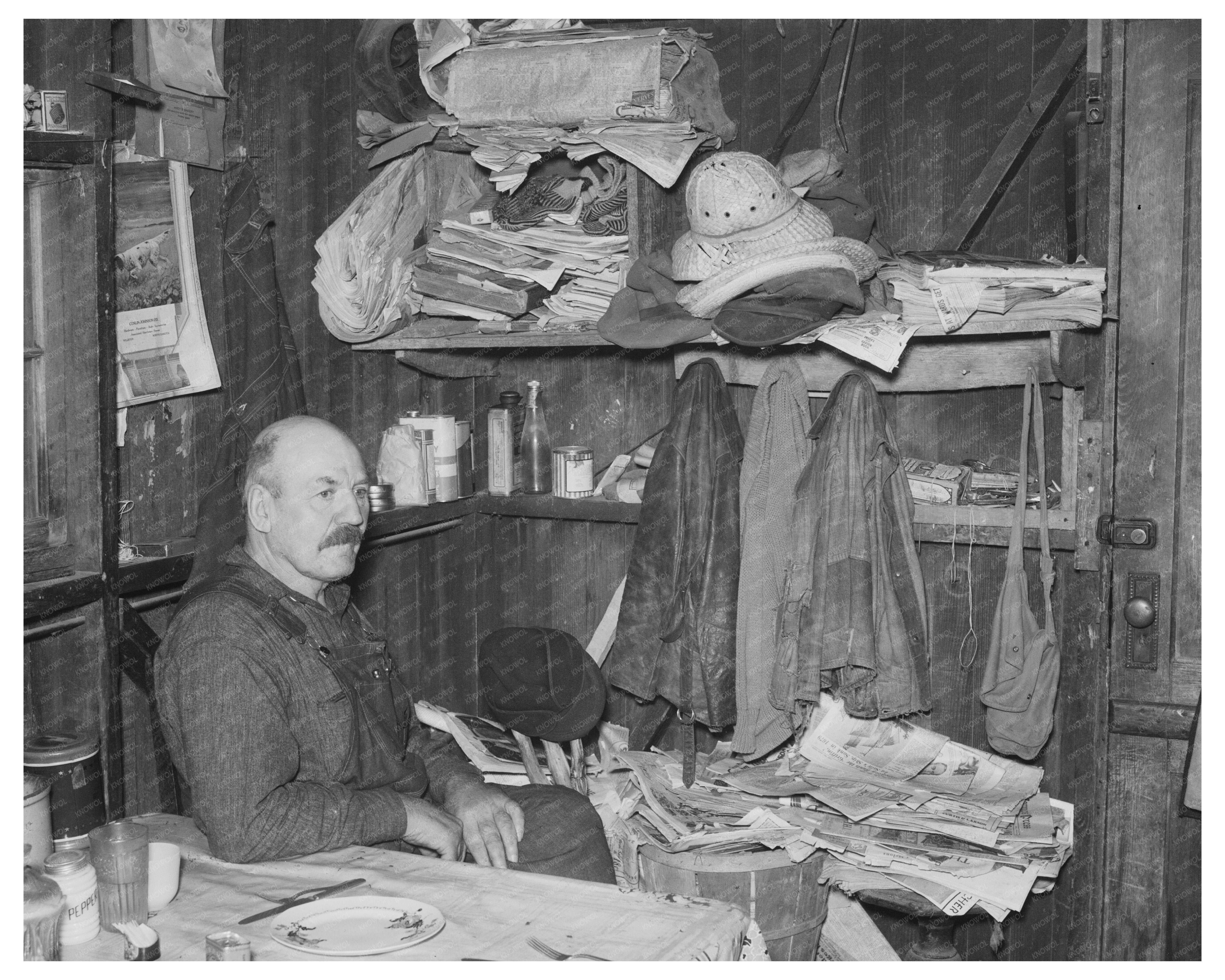 Ole Thompson Farming in Drought-Affected North Dakota 1937