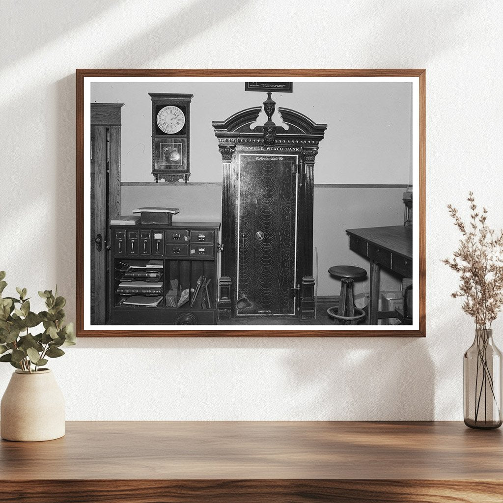 Ray North Dakota Bank Interior October 1937 Photo