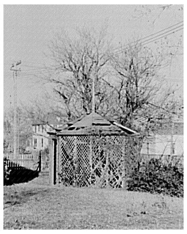 Vintage Outdoor Dining Area in Pergola North Dakota 1937