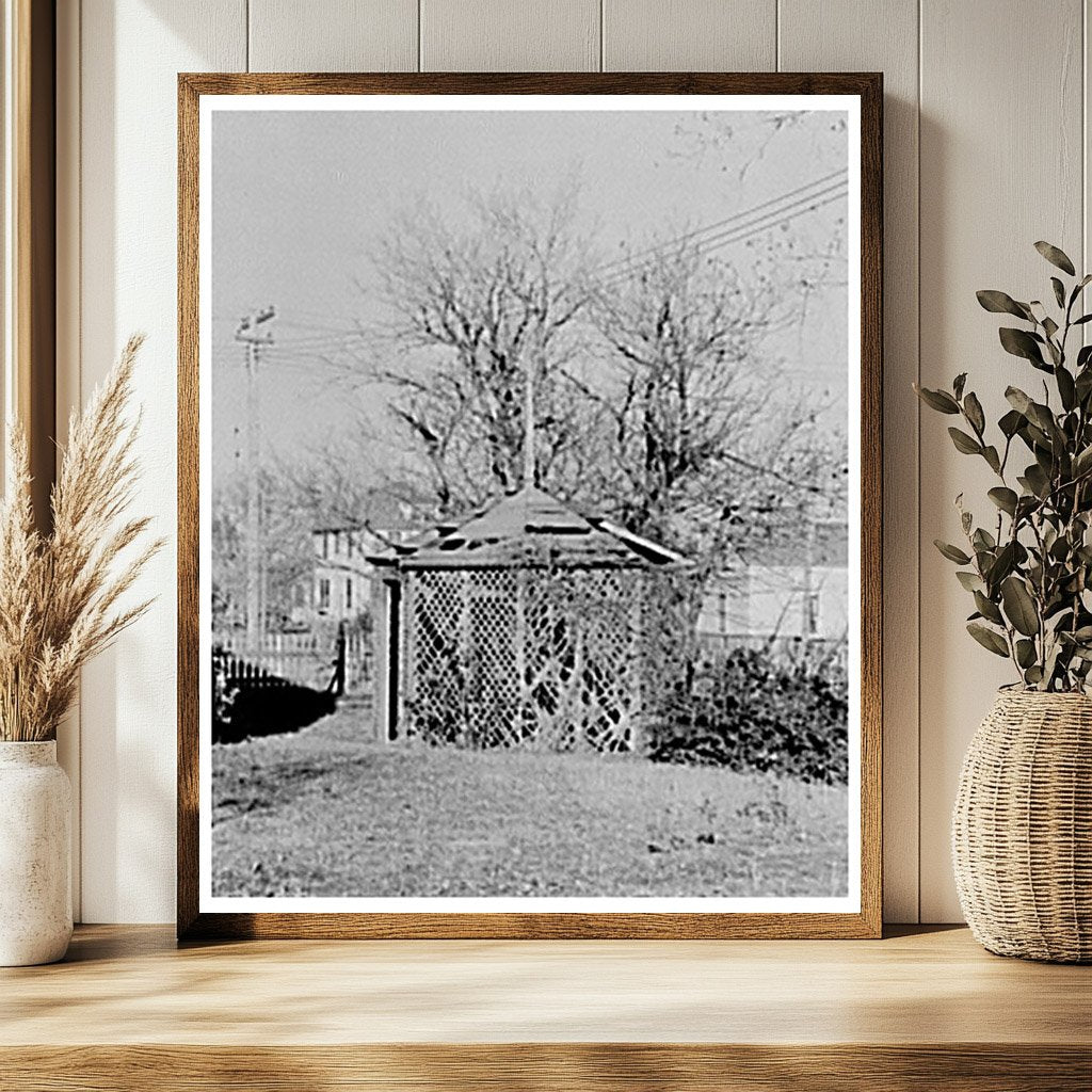 Vintage Outdoor Dining Area in Pergola North Dakota 1937