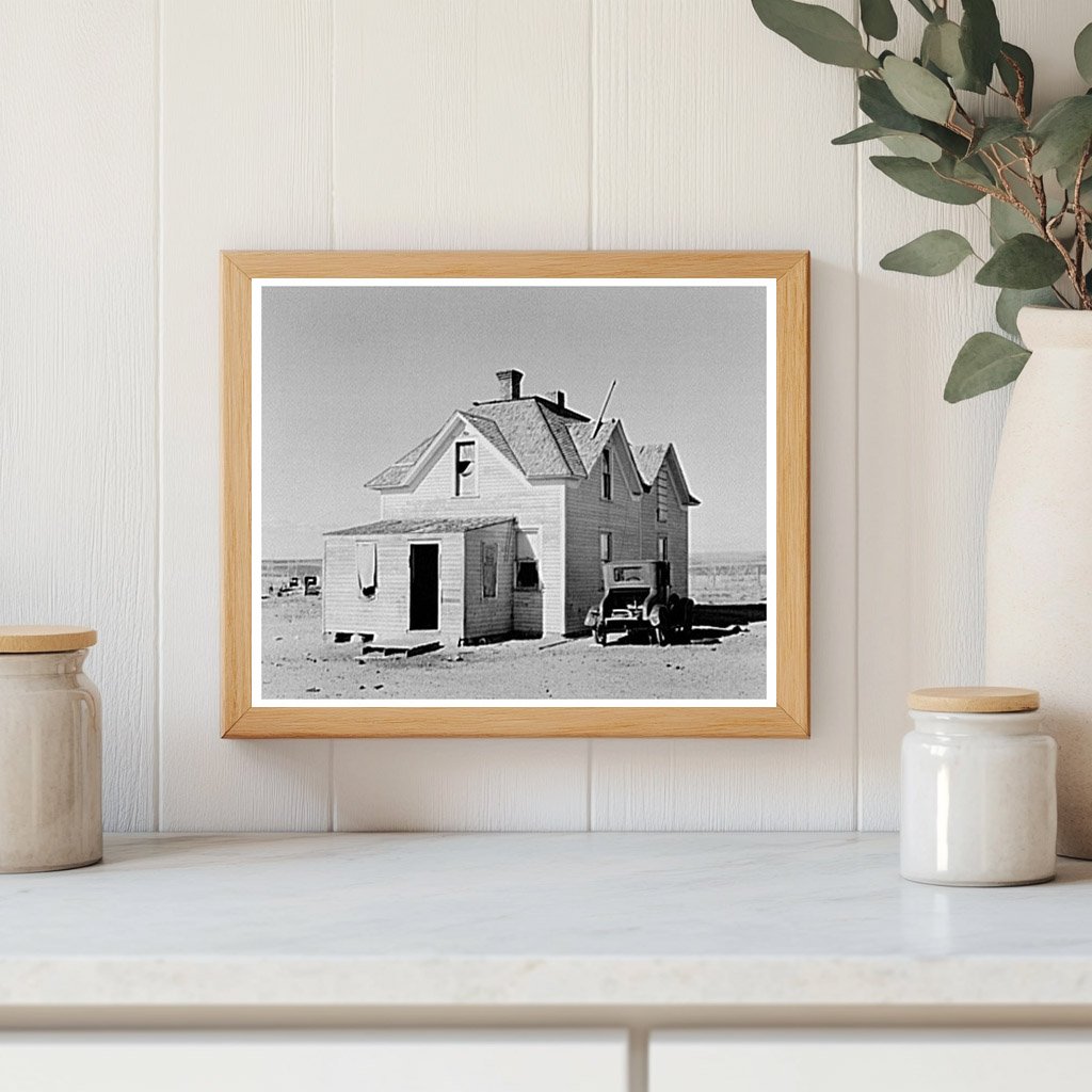 1937 Vintage Image of Deteriorating Farm Home North Dakota