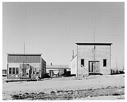 Alkabo North Dakota Roadside View October 1937