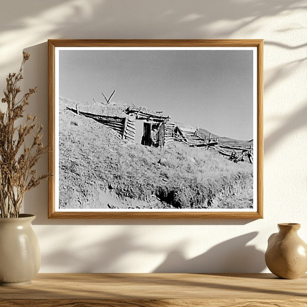 Hominy Thompson in Root Cellar Sheridan County Montana 1937