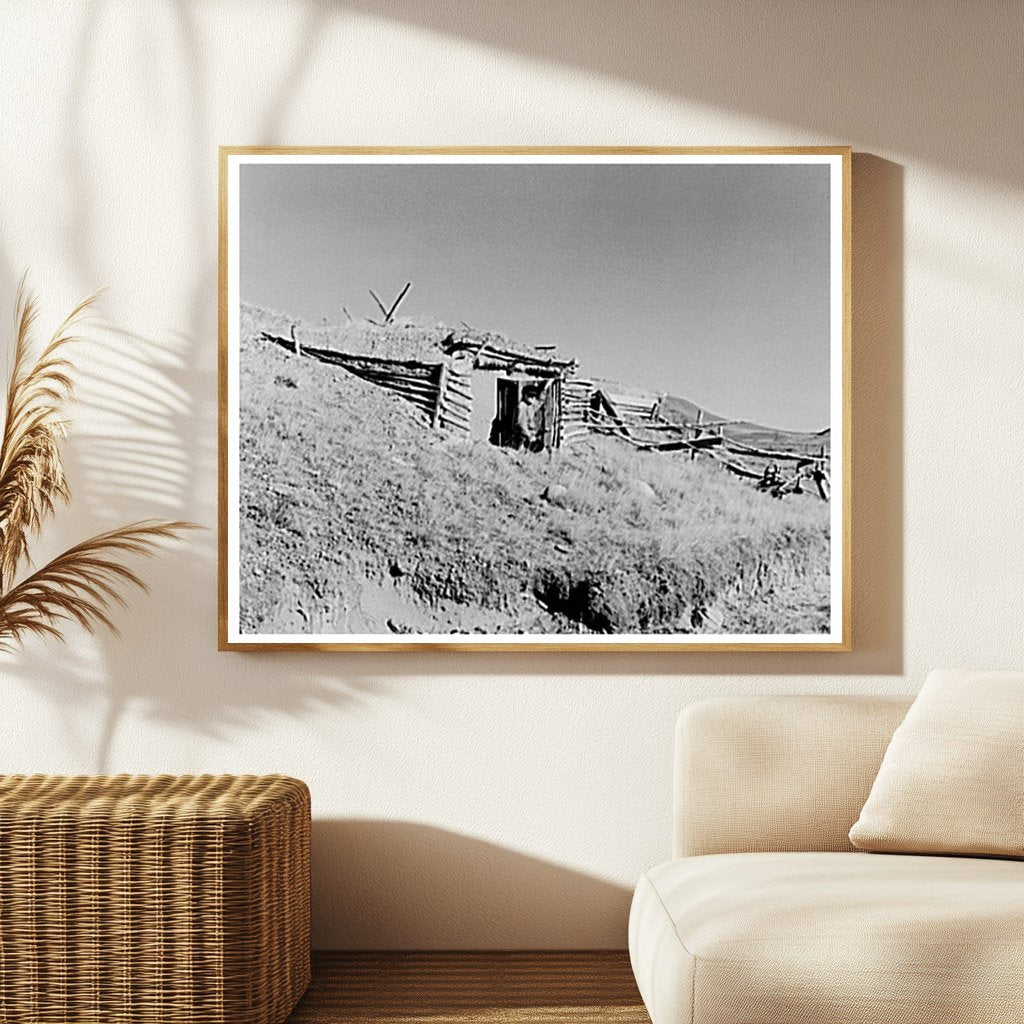 Hominy Thompson in Root Cellar Sheridan County Montana 1937