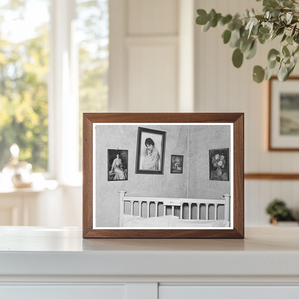 Vintage Bedroom Scene in Plentywood Montana 1937