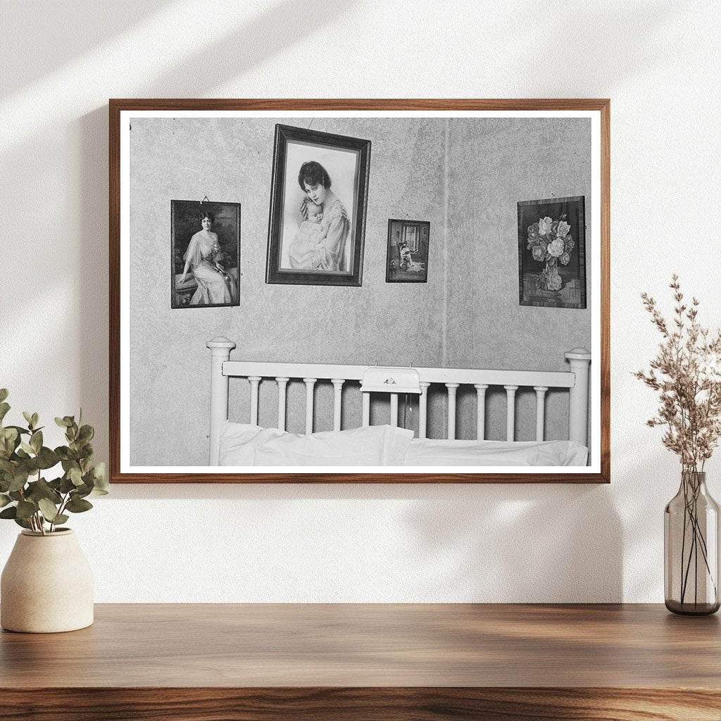 Vintage Bedroom Scene in Plentywood Montana 1937