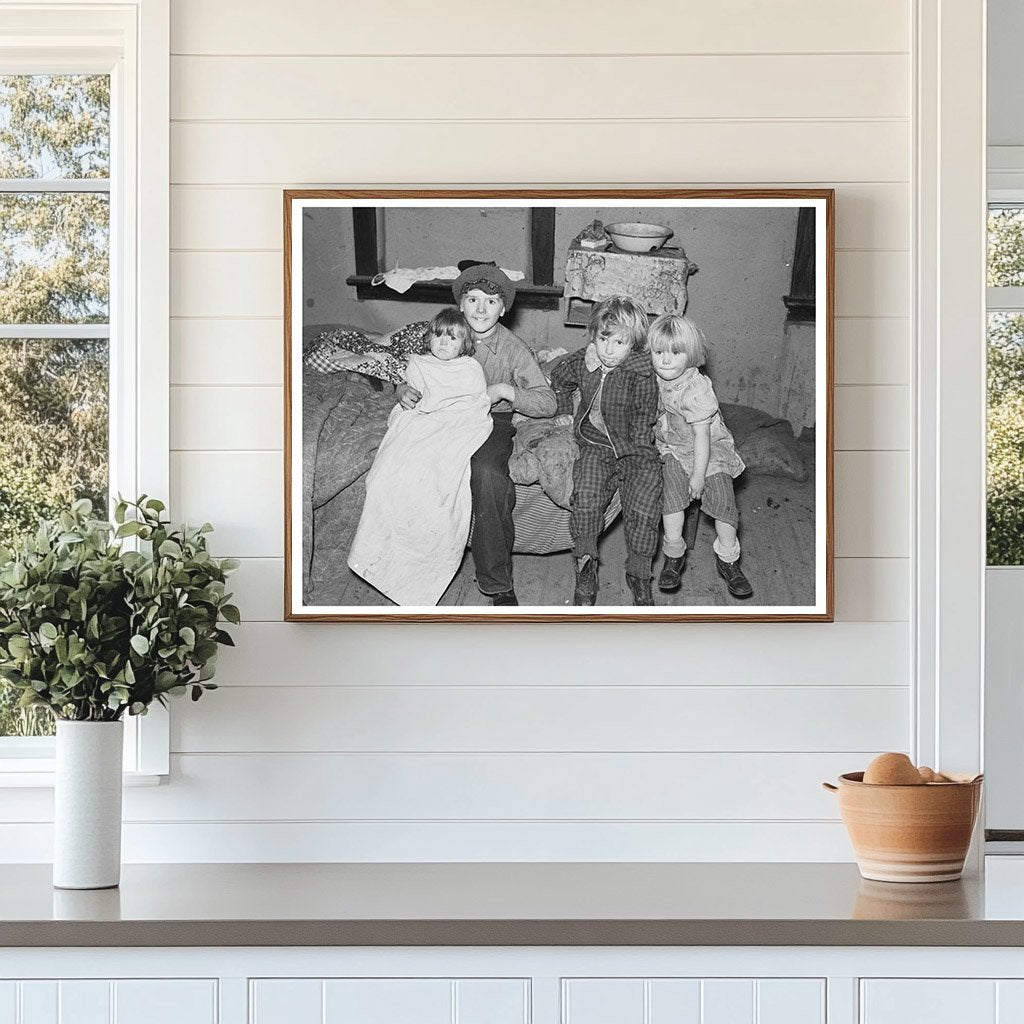 Drought Children in Montana Farm Home 1937