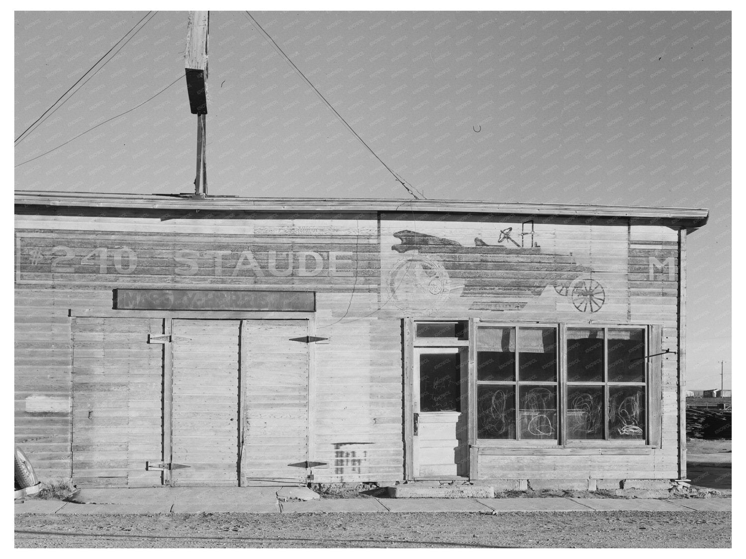 Vintage Building in Plentywood Montana 1937