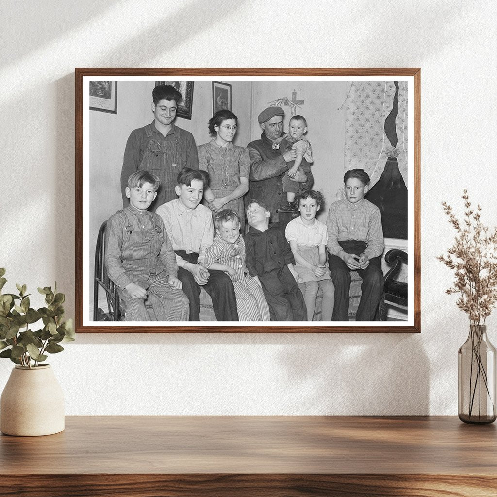Gallagher Family at WPA Work in Crosby North Dakota 1937