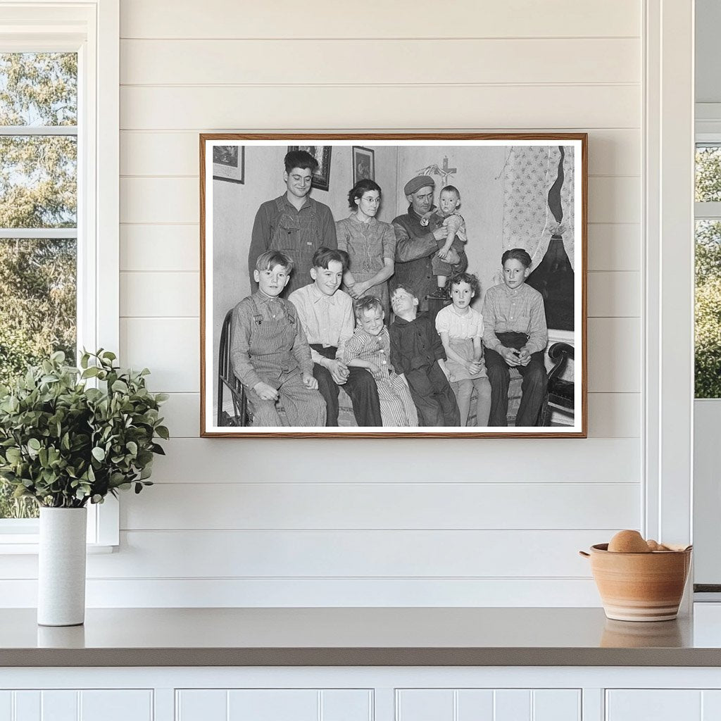 Gallagher Family at WPA Work in Crosby North Dakota 1937