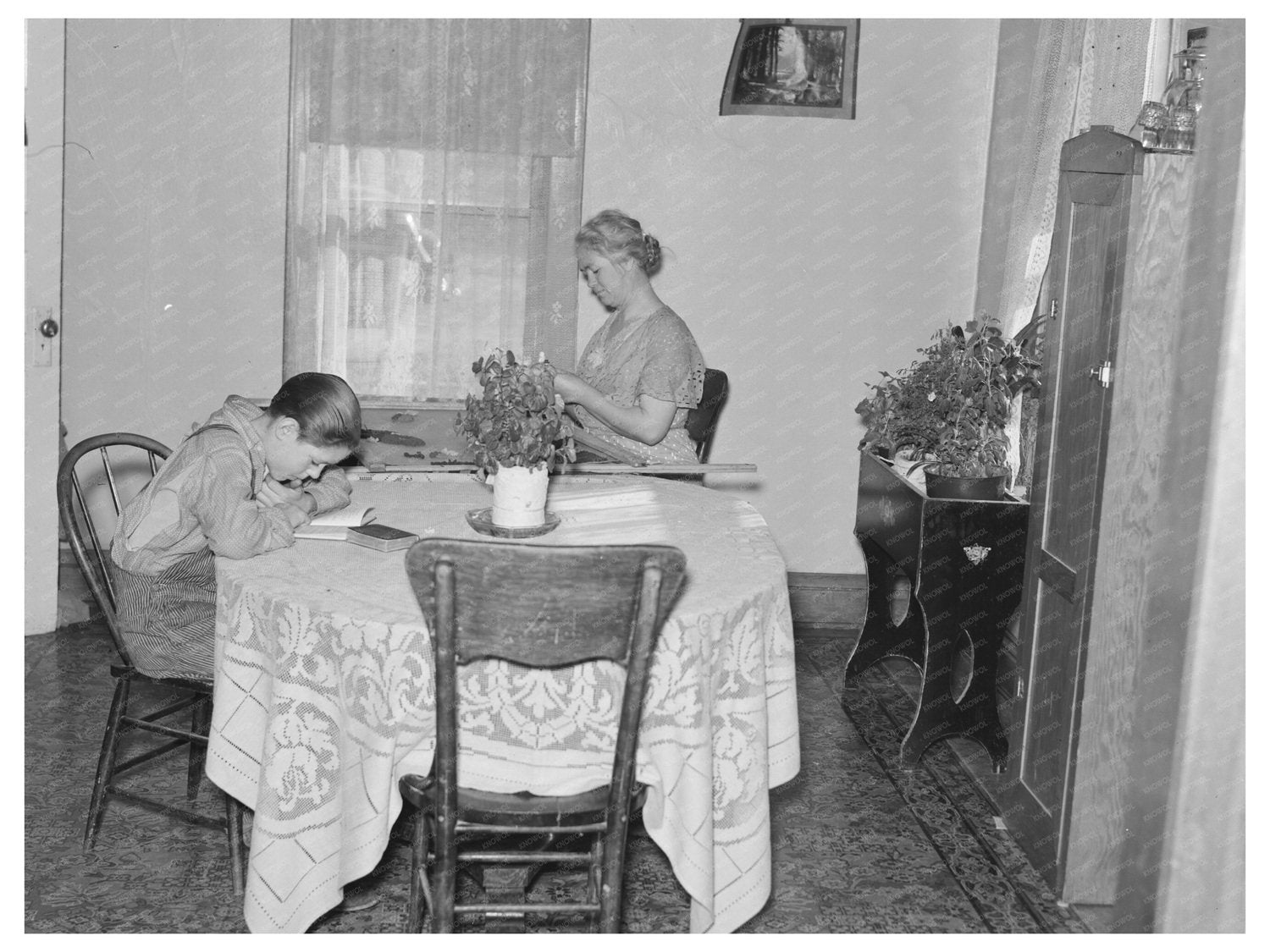 Jorgenson Farm Dining Room Divide County North Dakota 1937
