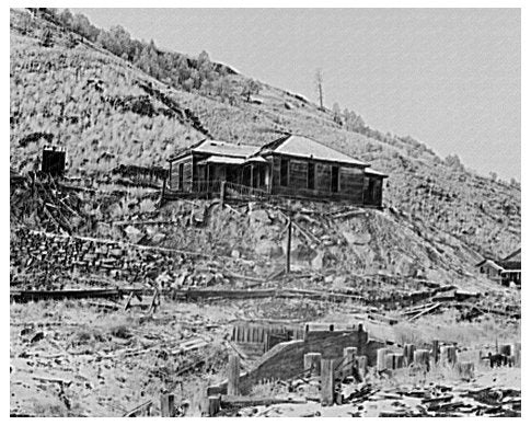 Vintage 1937 Railroad Station and Superintendents House Wyoming