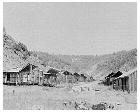 Vintage Cottages in Cambria Wyoming November 1937