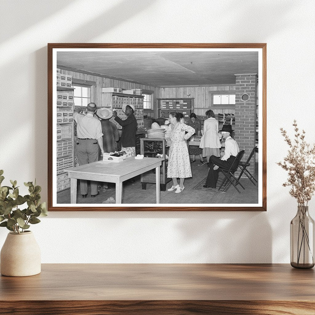 Customers at La Forge Cooperative Store May 1938