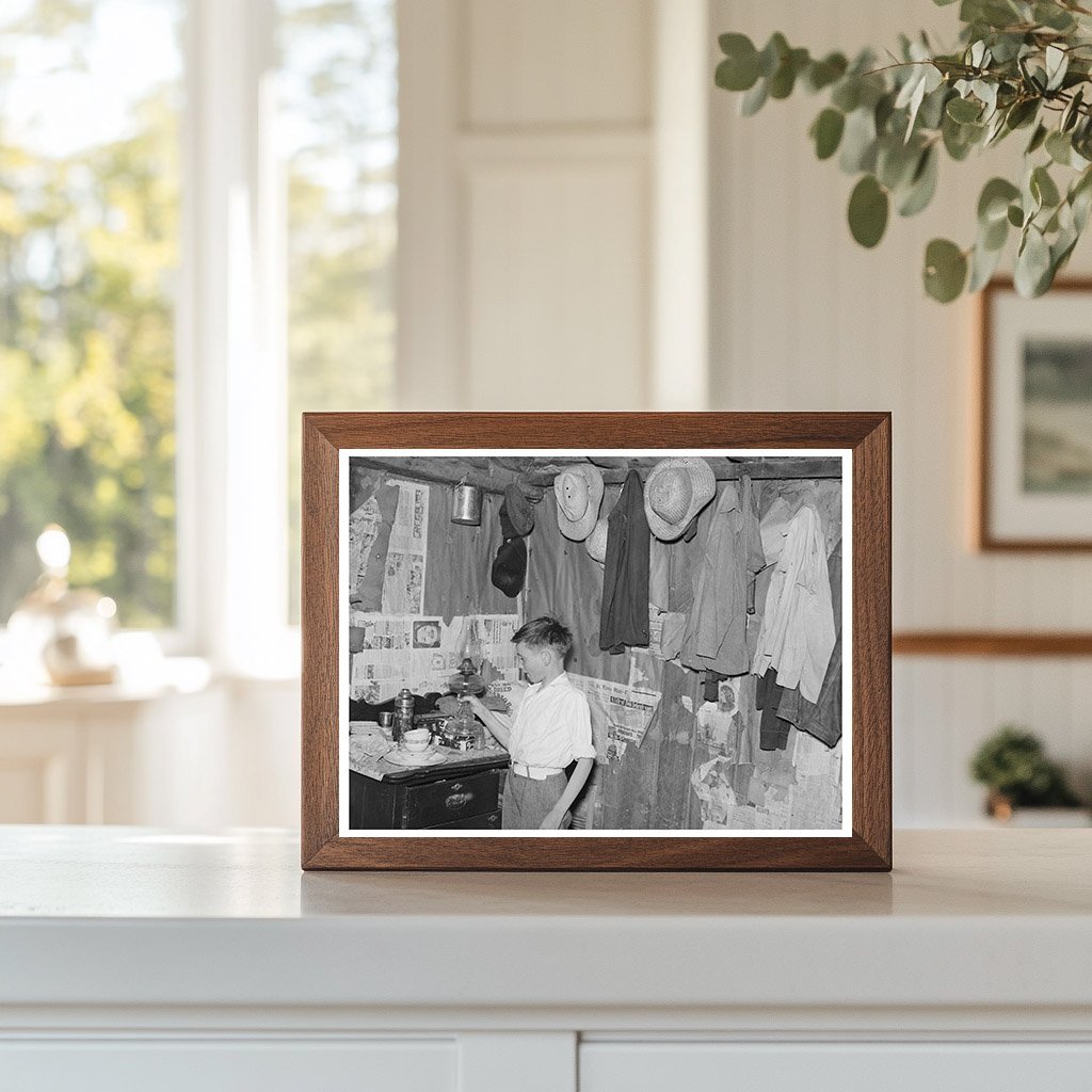 Sharecroppers Son in Bedroom La Forge Missouri 1938