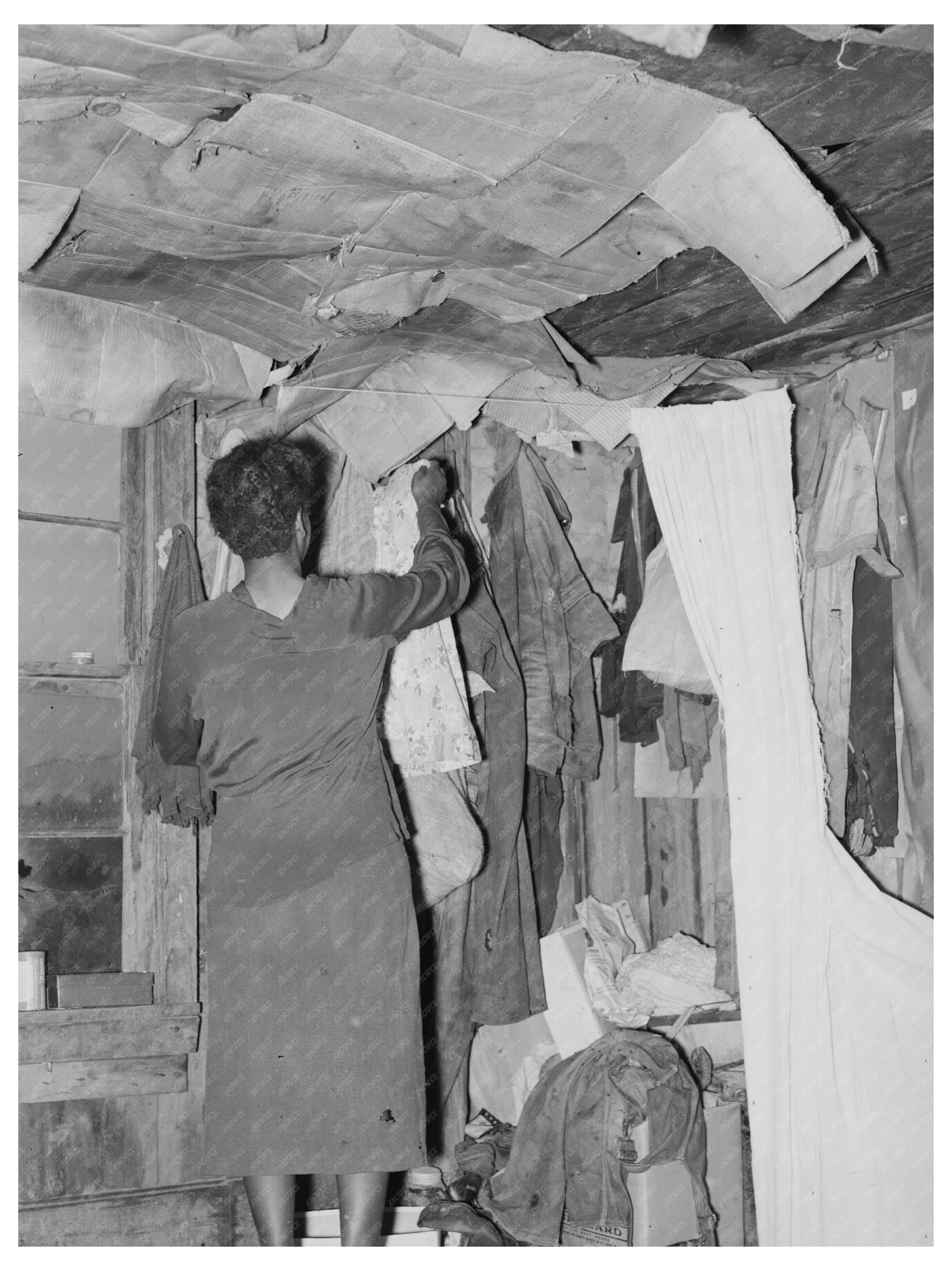 Vintage 1938 Sharecropper Shack Interior New Madrid County