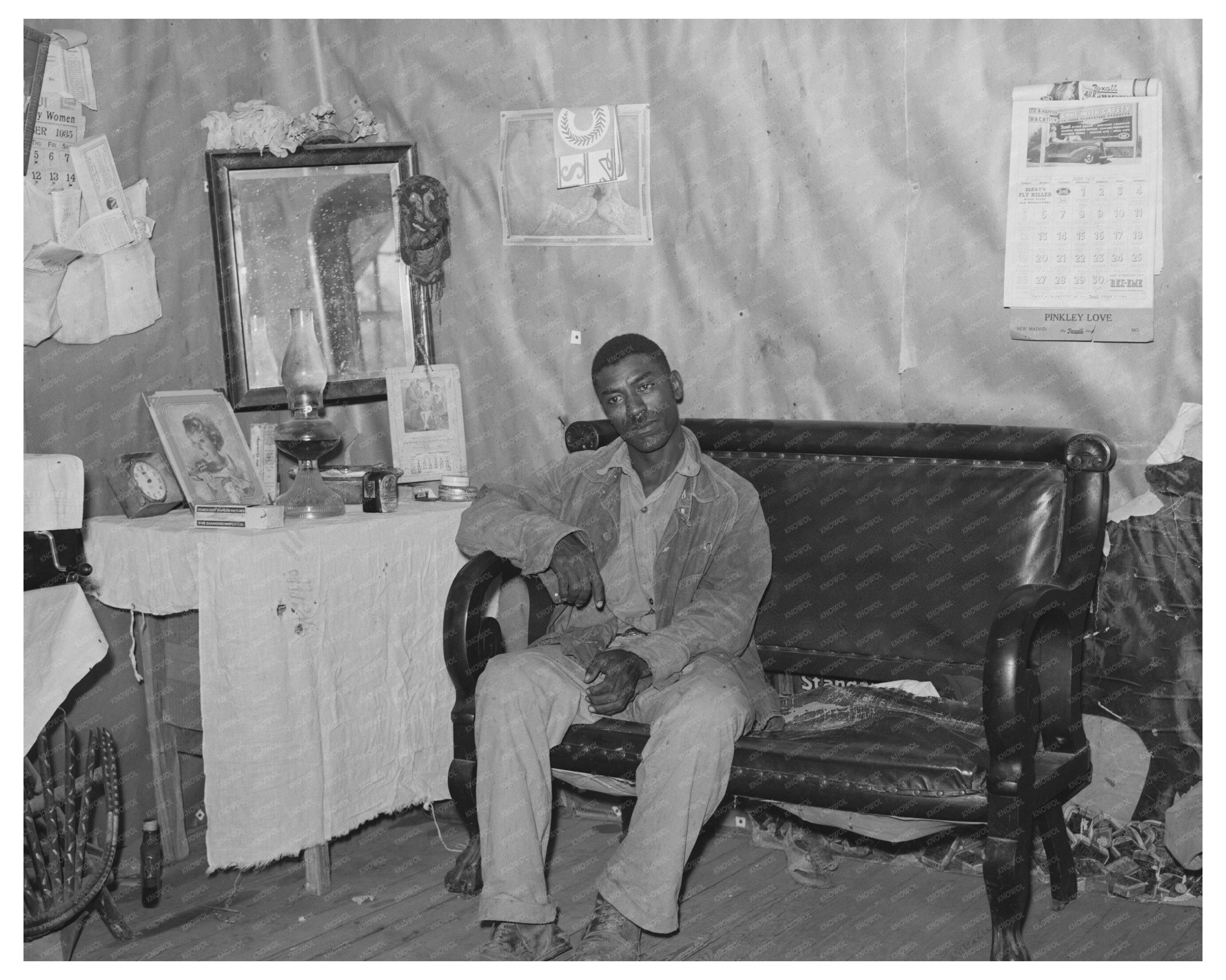 1938 Vintage Sharecropper Cabin Life in New Madrid County