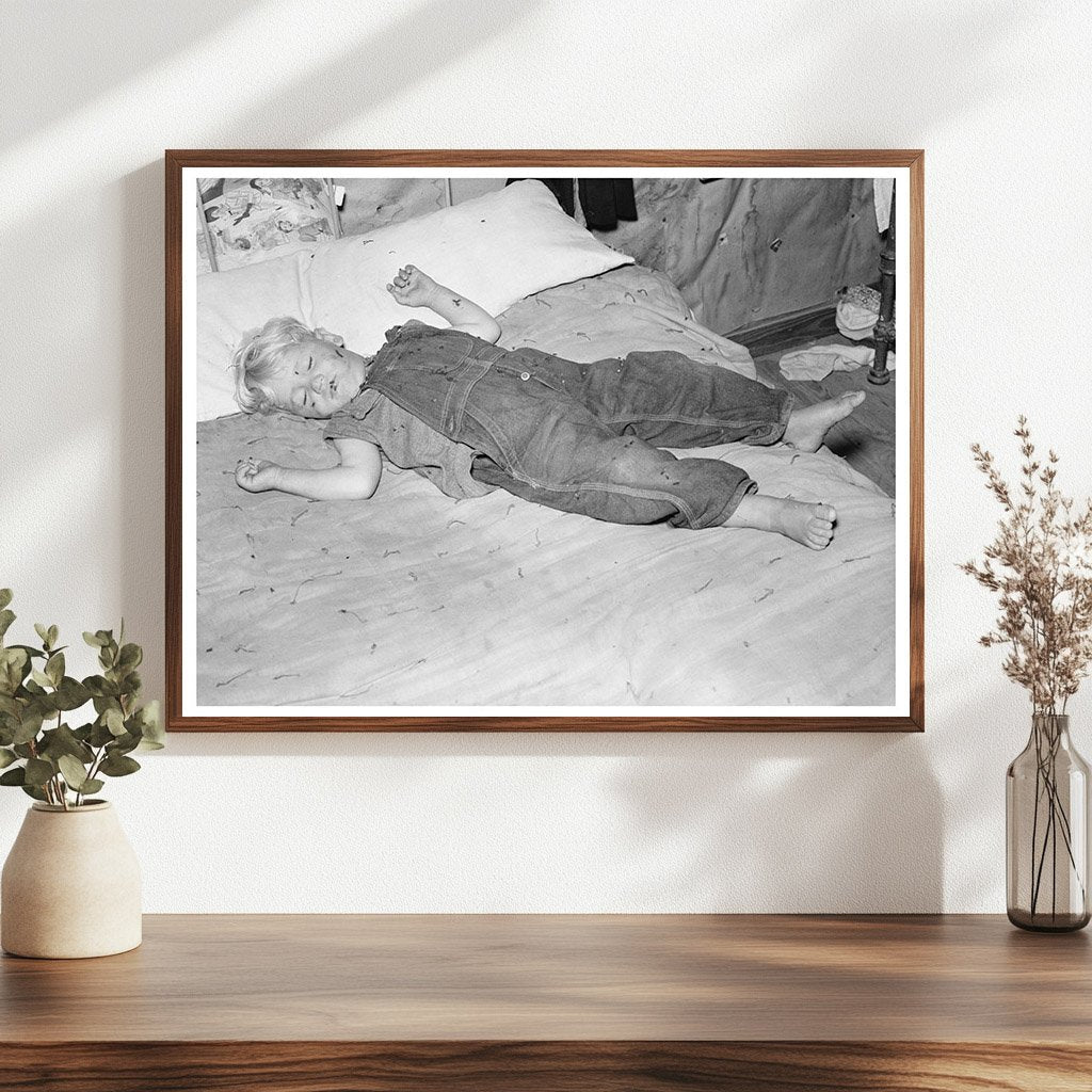 Sharecroppers Child Asleep Southeast Missouri 1938