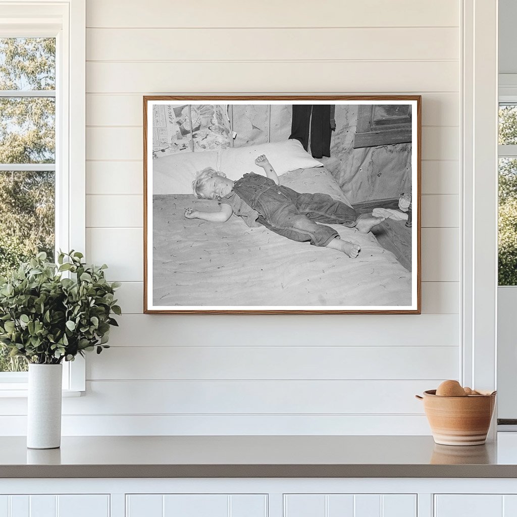Sharecroppers Child Asleep in Southeast Missouri 1938