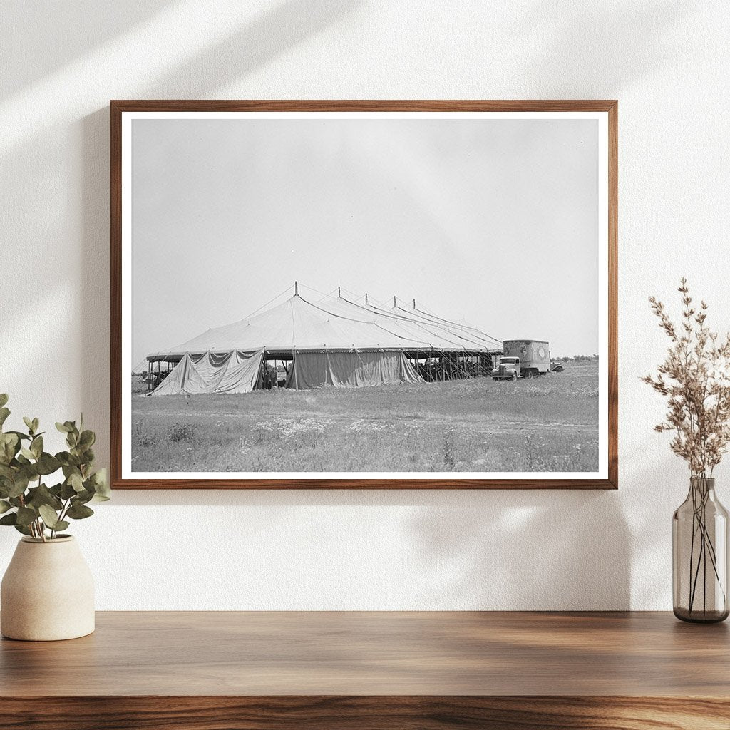 Traveling Circus Tent in Sikeston Missouri May 1938