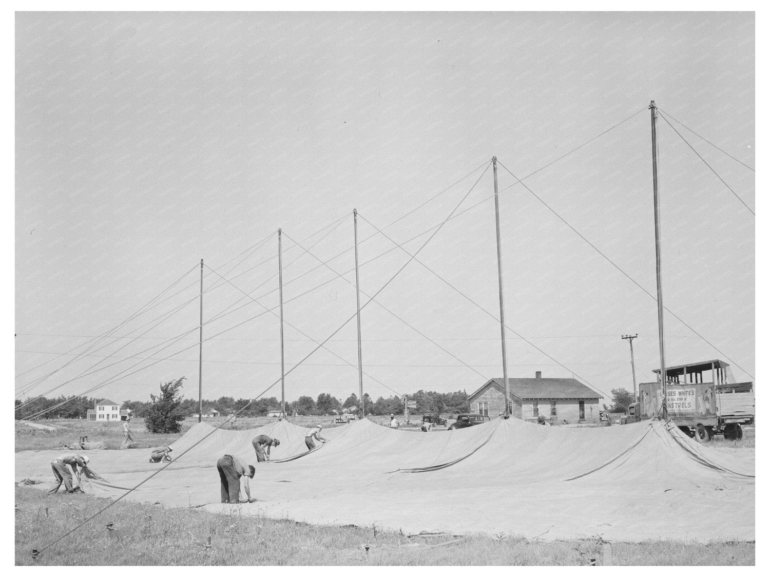 Lasses-White Show Tent Setup Sikeston Missouri May 1938
