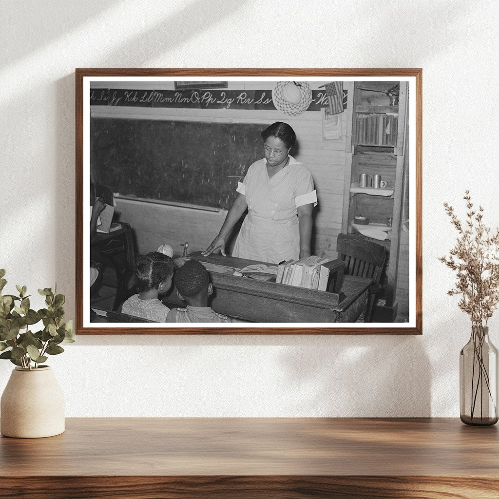 School Teacher with Students in New Madrid County 1938