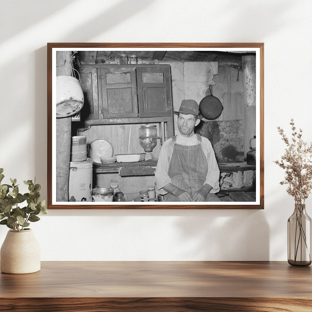 Tin Town Resident in Shack Home Caruthersville 1938