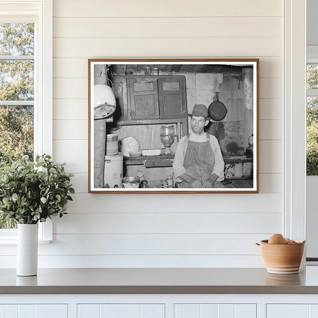 Tin Town Resident in Shack Home Caruthersville 1938