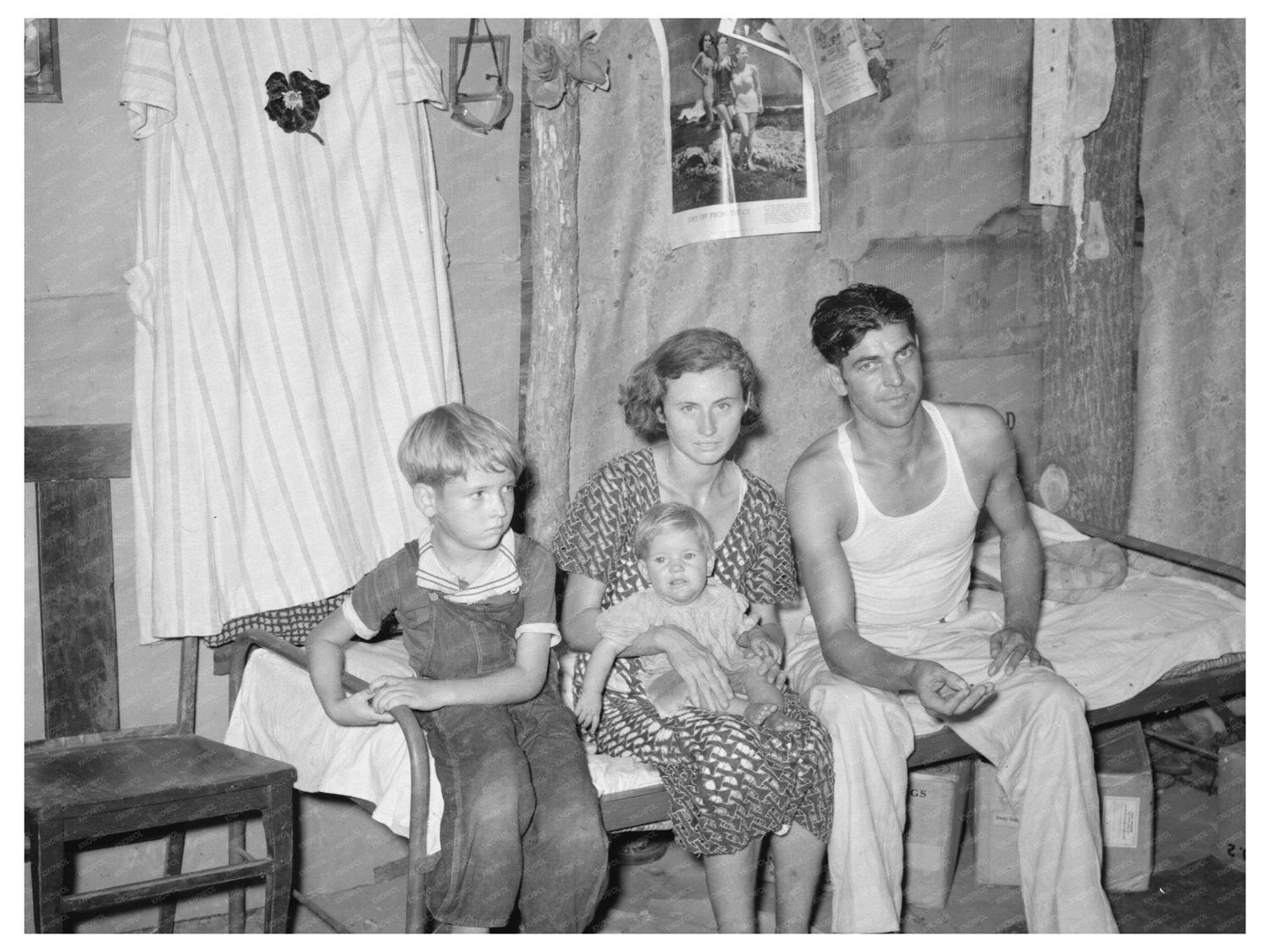 Family Life in Tin Town Caruthersville Missouri 1938