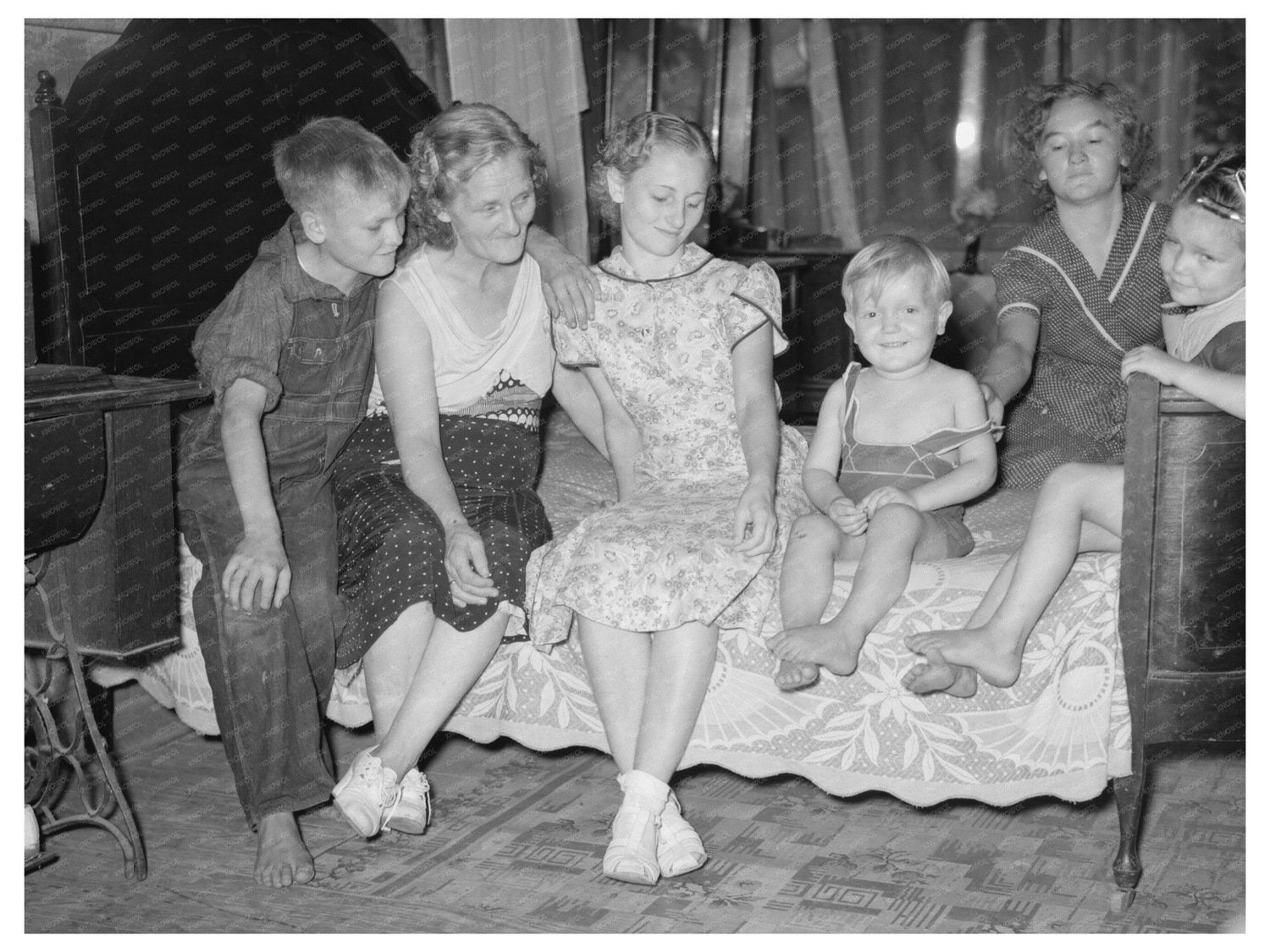 Family in Shack Home Tin Town Caruthersville 1938