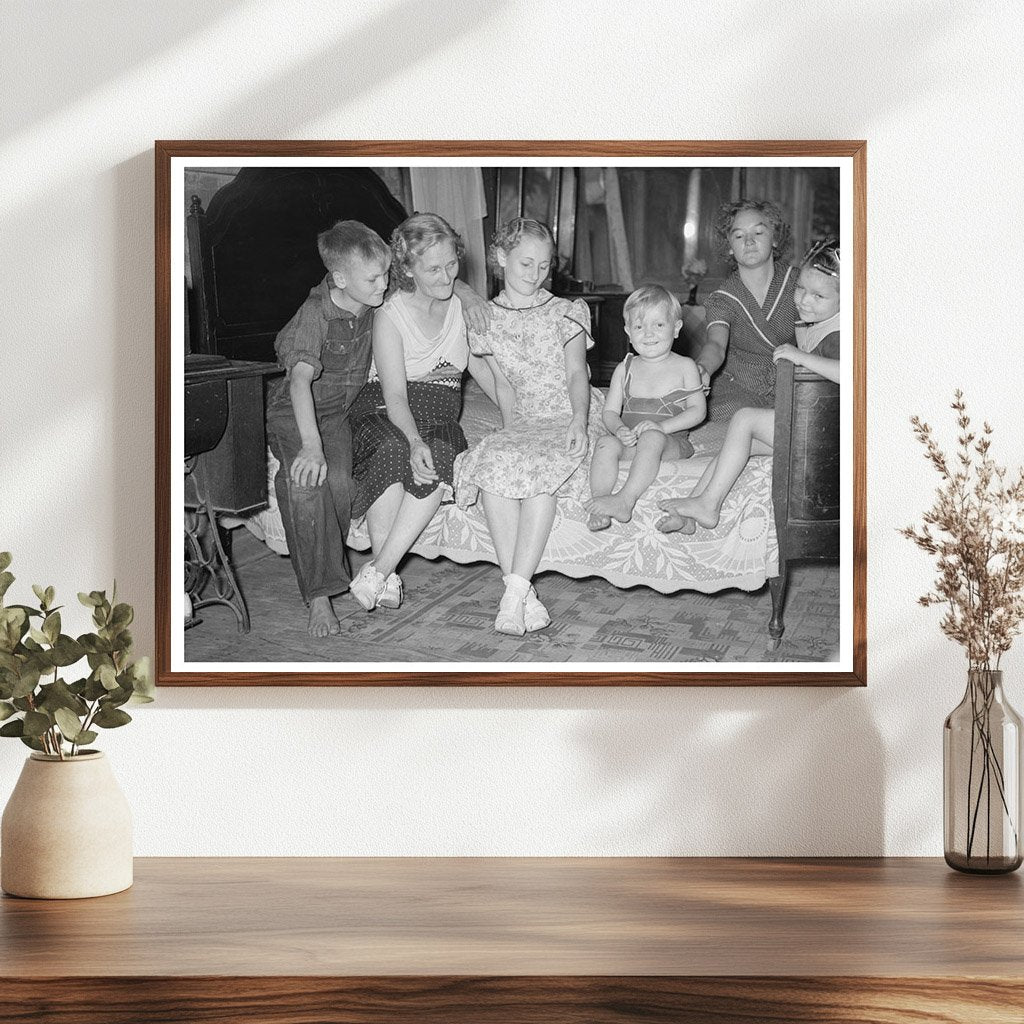 Family in Shack Home Tin Town Caruthersville 1938