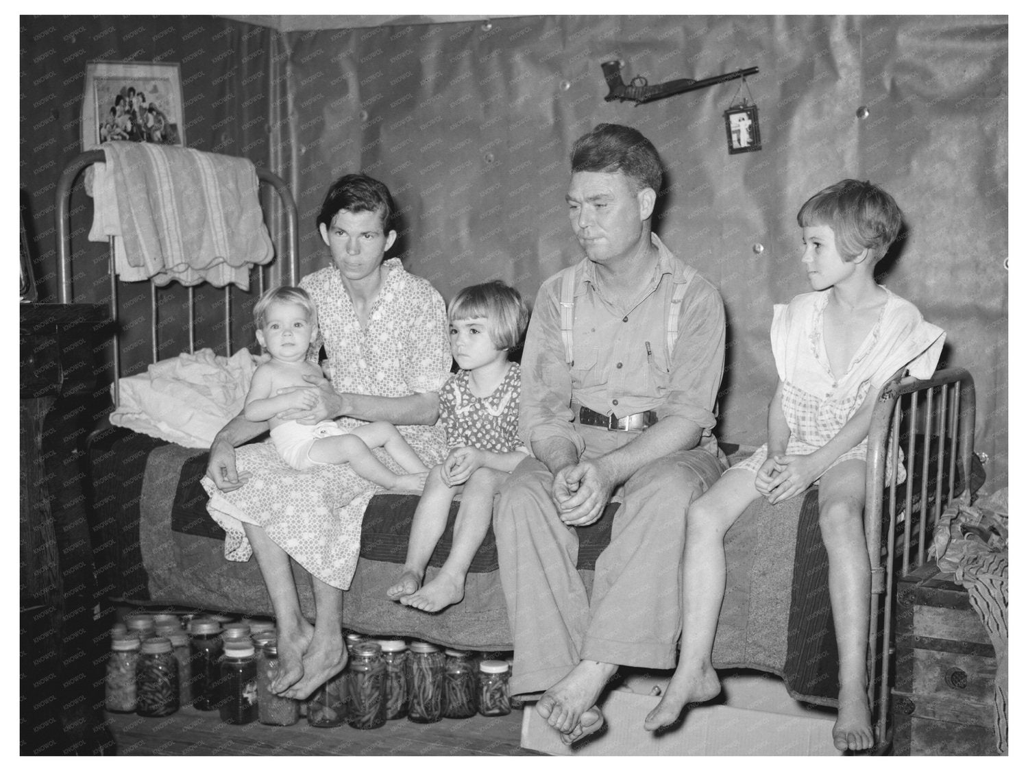 Family in Tin Town Caruthersville Missouri August 1938