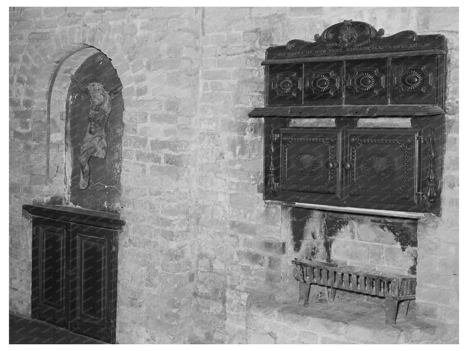 Vintage 1938 Oven and Shrine in Louisiana Plantation House