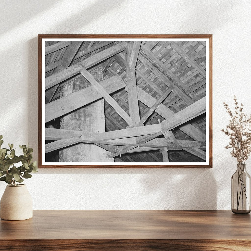 Vintage Plantation House Rafters New Orleans 1938