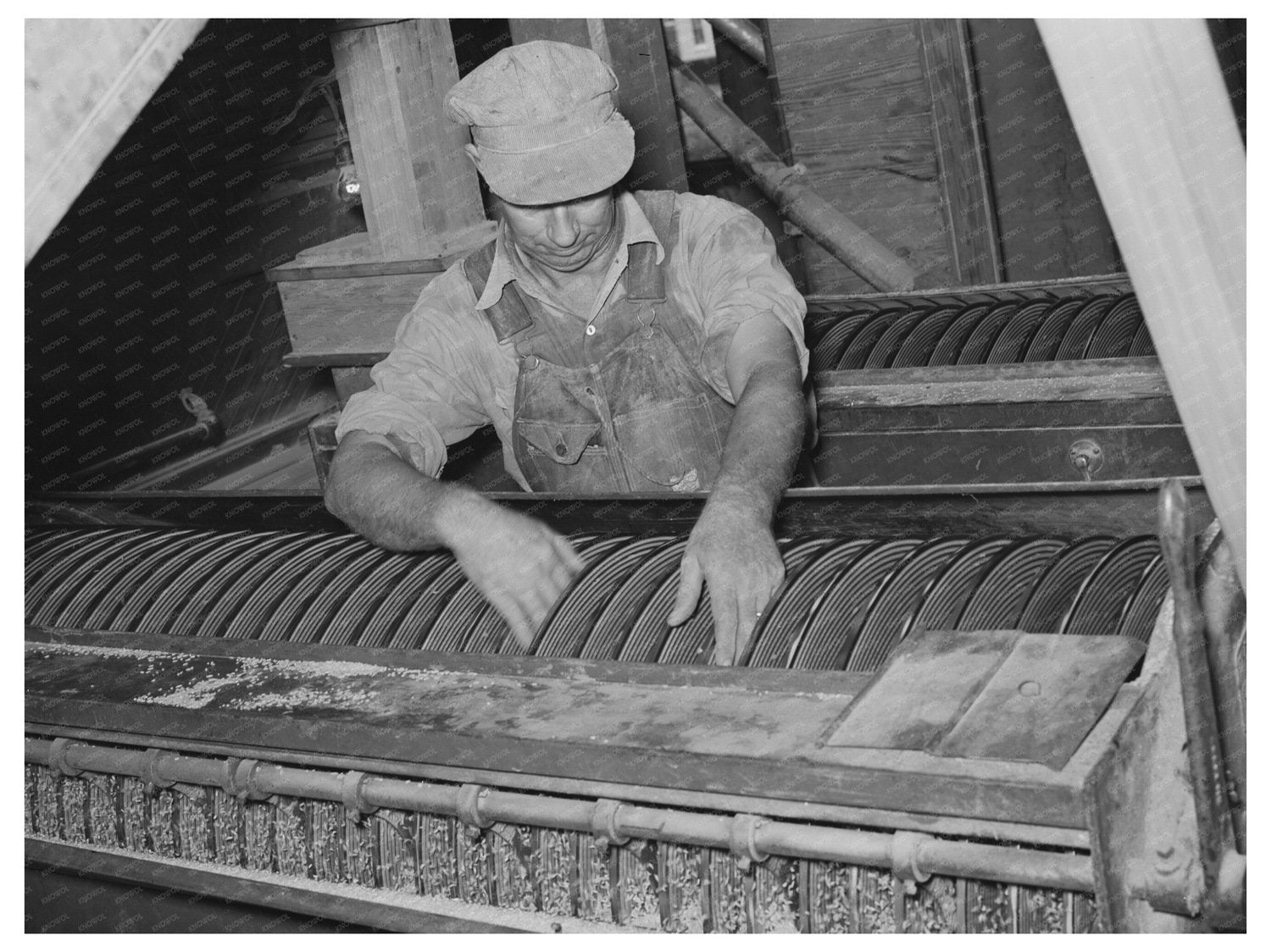 Rice Mill Screening Operation Crowley Louisiana 1938