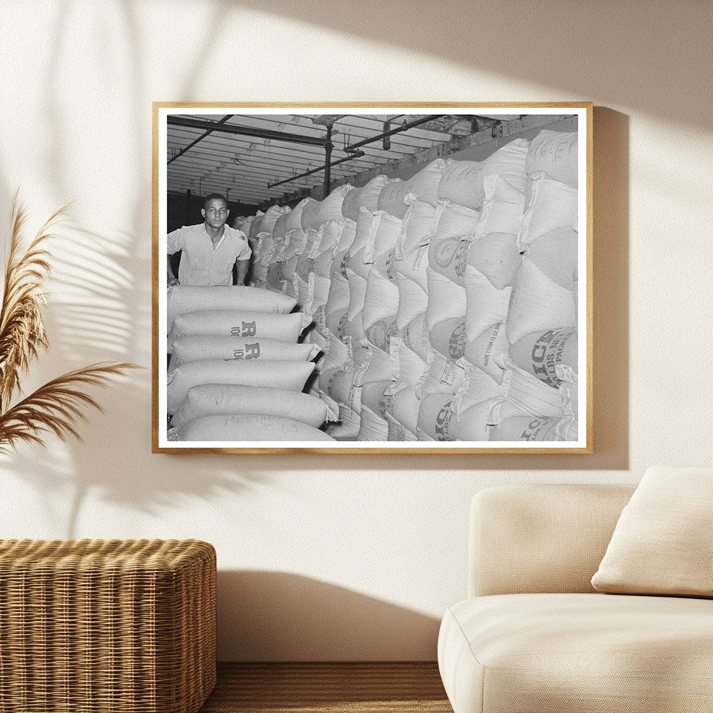 Storage Warehouse at Rice Mill in Crowley Louisiana 1938