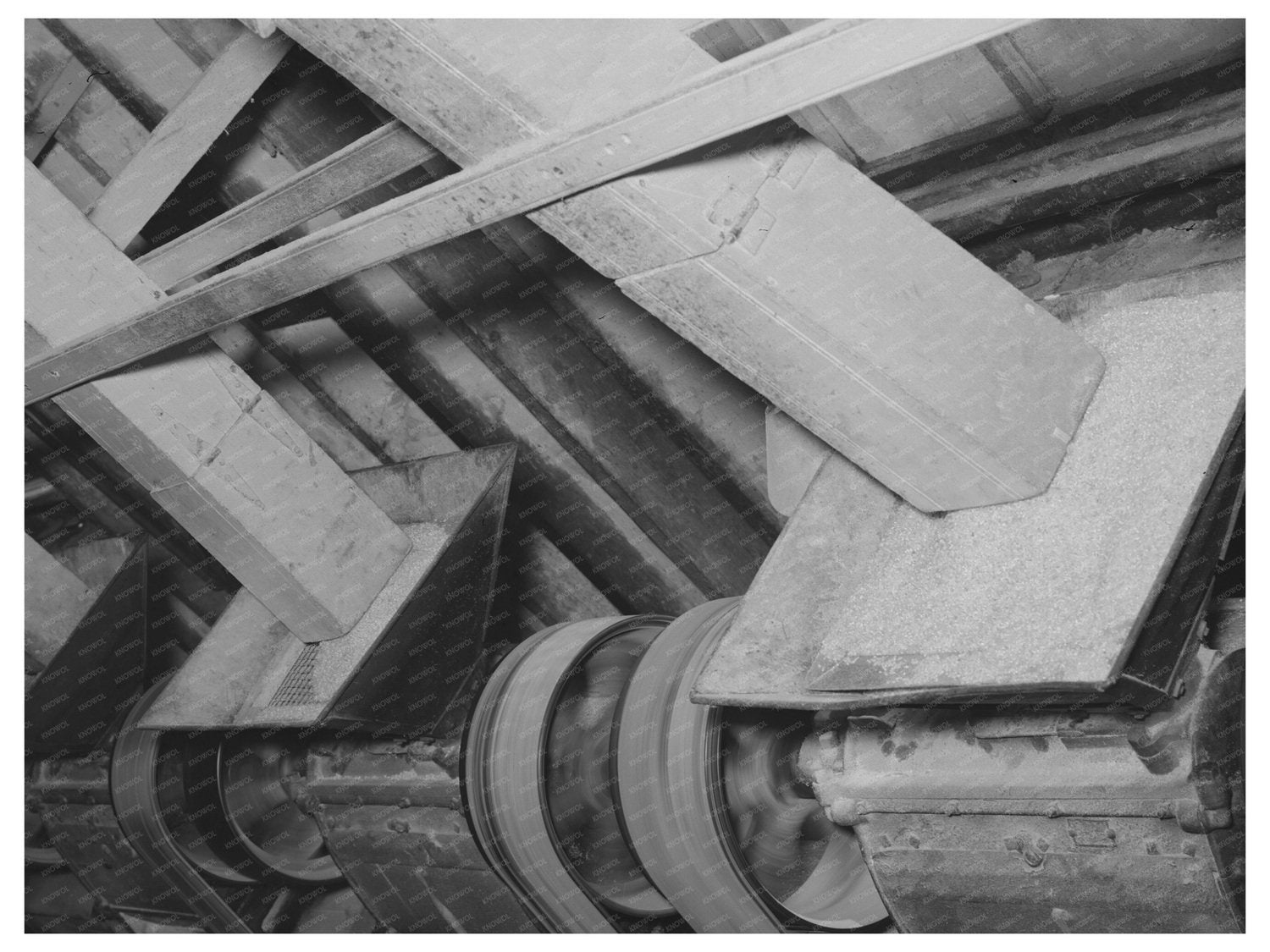 Rice Polishing Machine at Mill in Abbeville Louisiana 1938