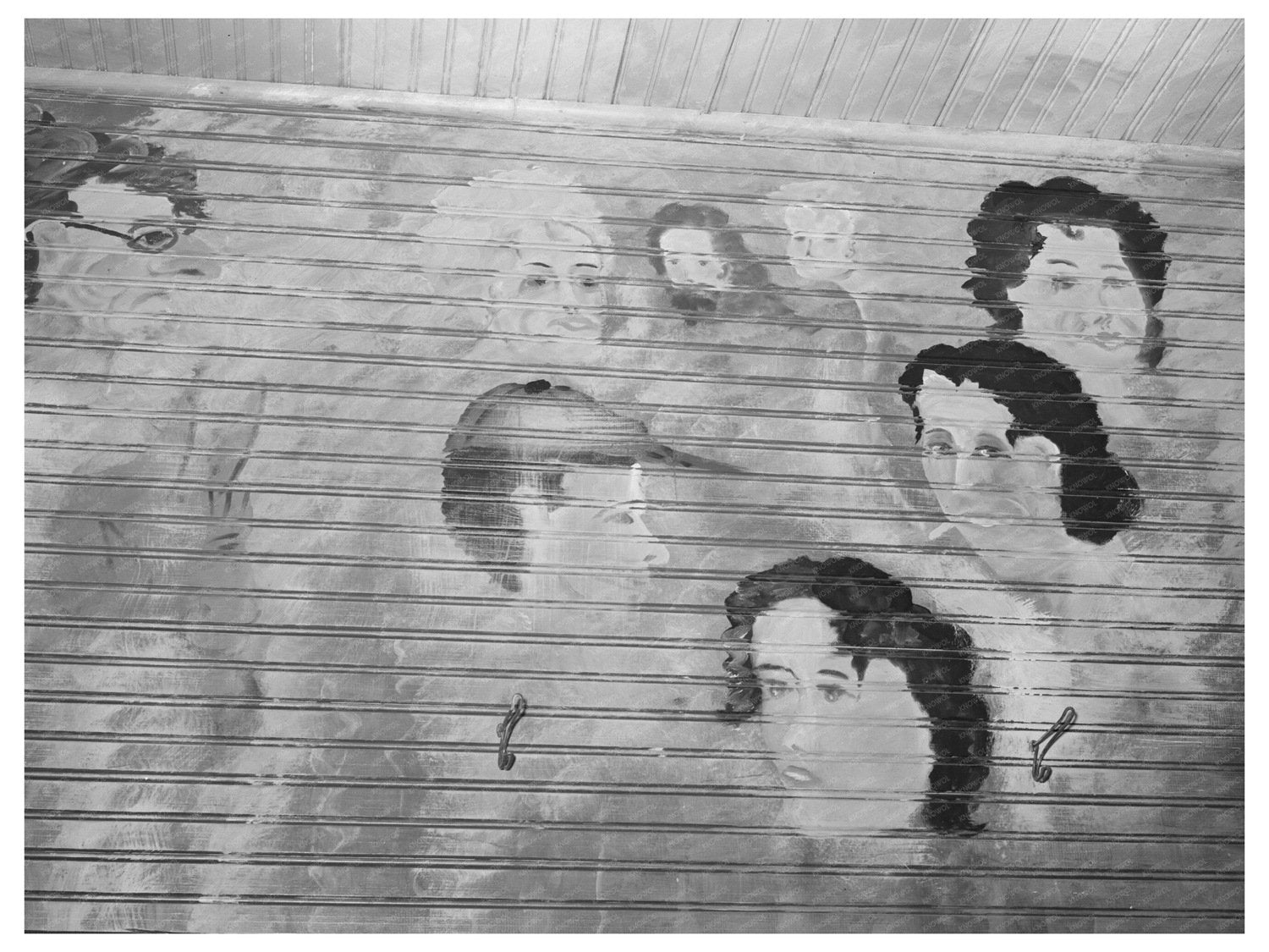 Vintage Saloon Interior with Painted Heads Raceland 1938