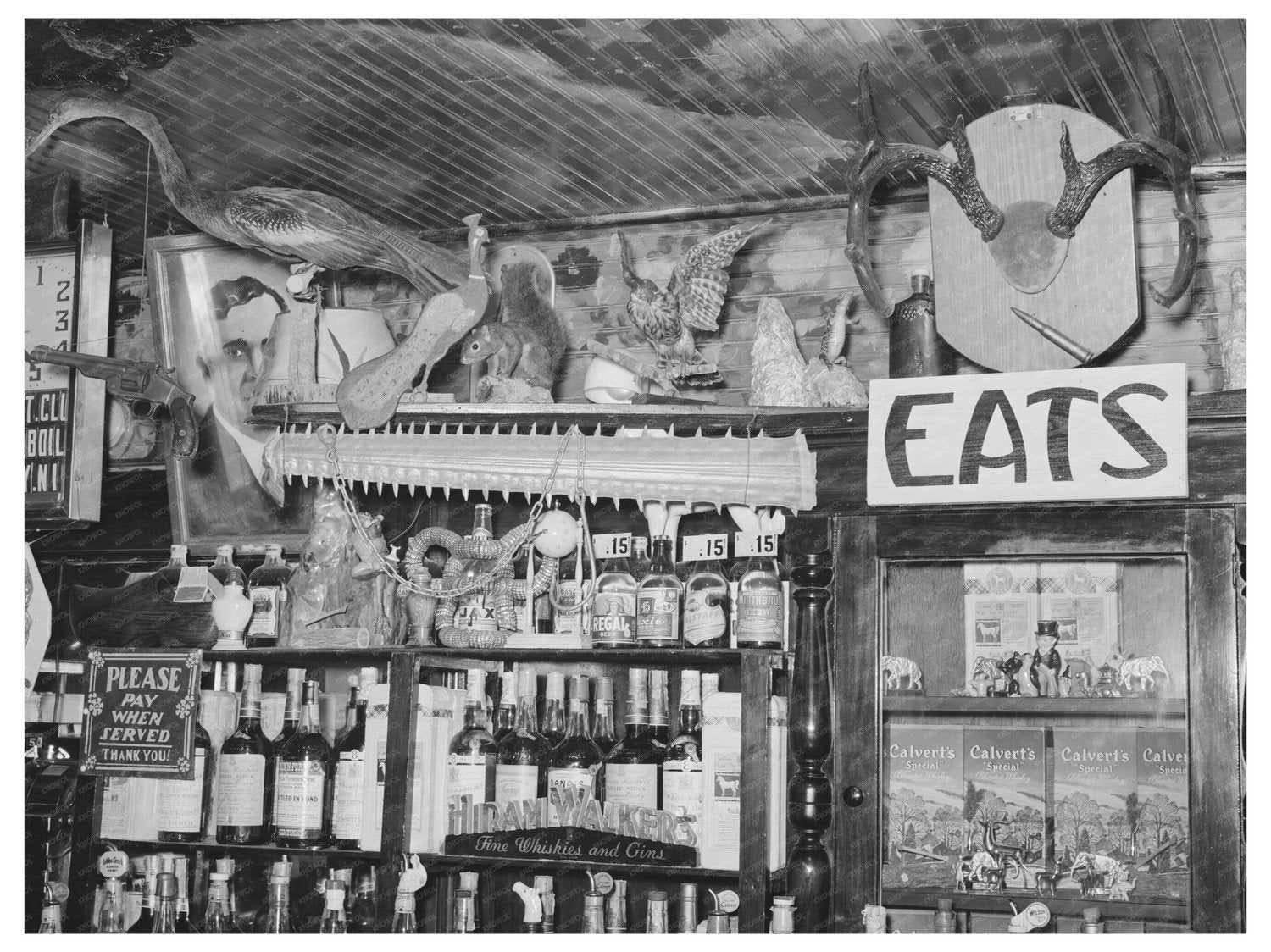 Vintage Barroom Decor Raceland Louisiana 1938