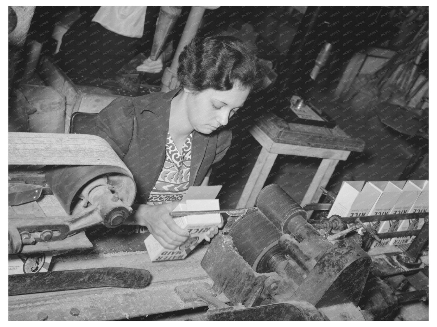 Rice Packaging at State Mill in Abbeville Louisiana 1938