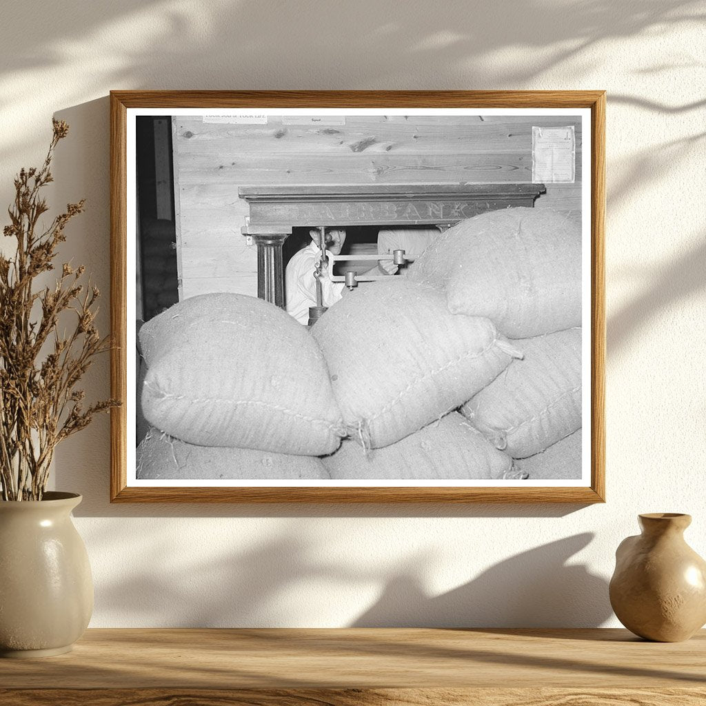 Rice Weighing Process at Abbeville Mill Louisiana 1938