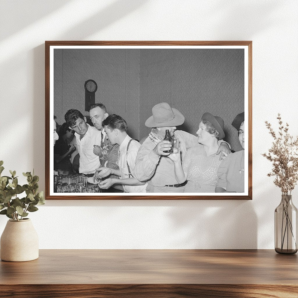 Individuals in Saloon at National Rice Festival 1938
