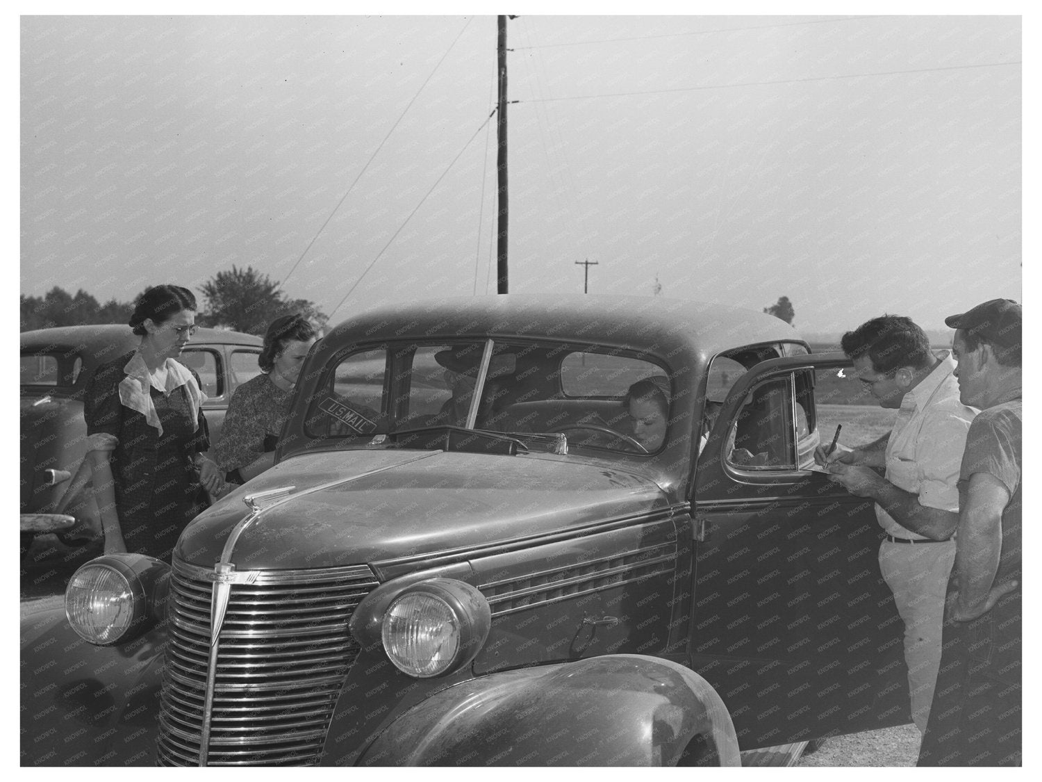 Mailman Arrival at Lake Dick Project Arkansas 1938