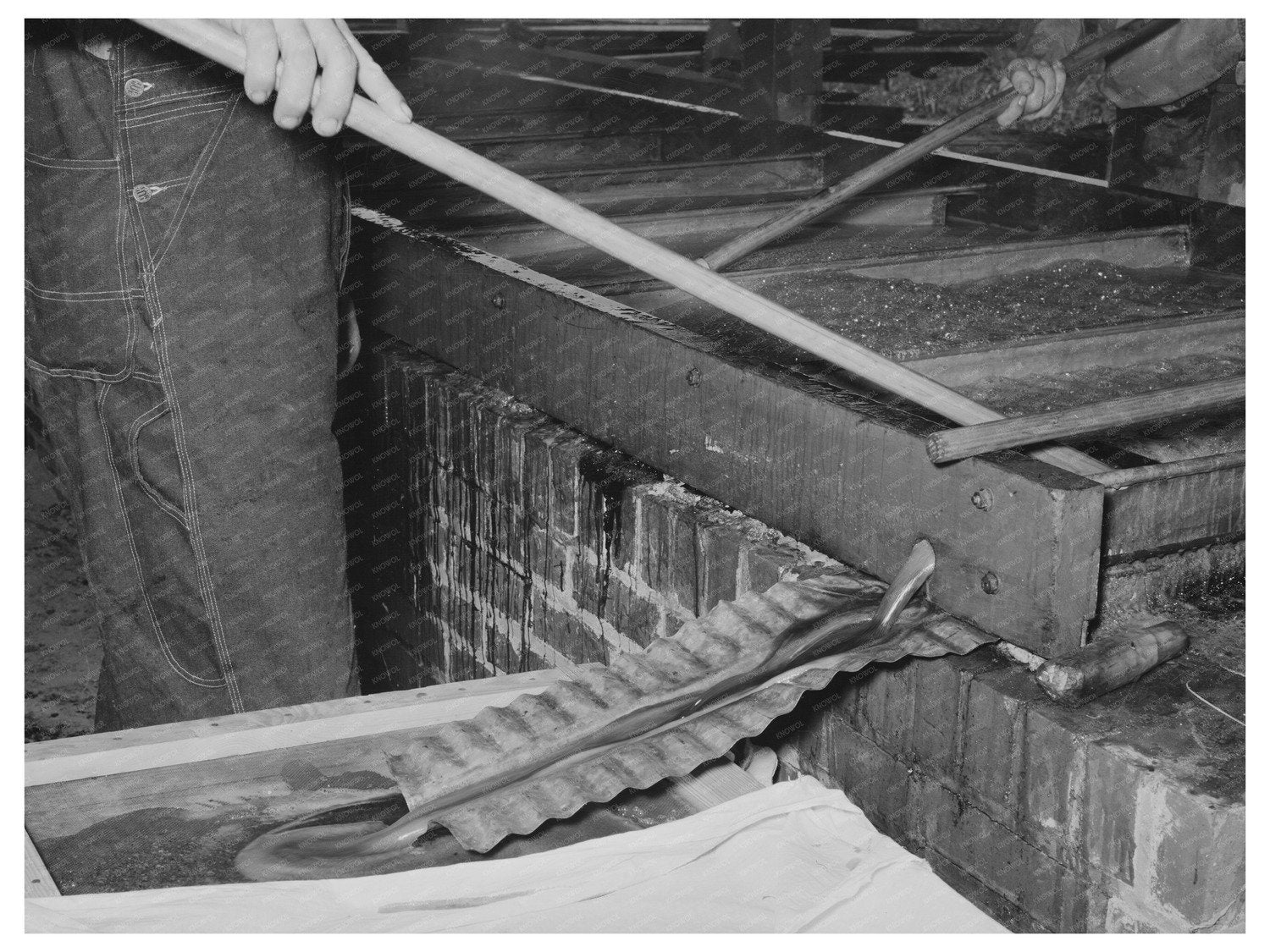 Sorghum Pouring Process at Lake Dick Project 1938