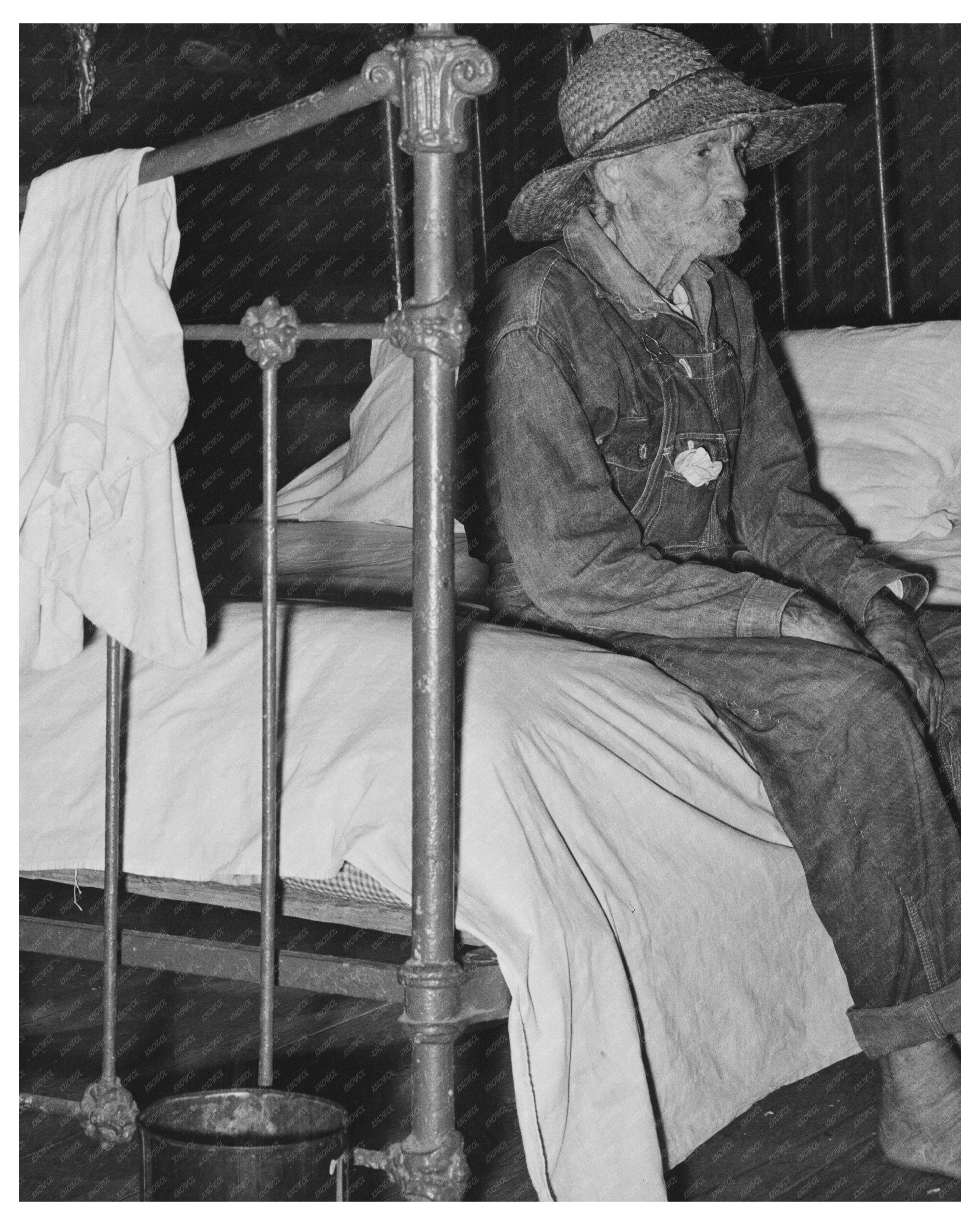 Elderly Man in Rural Home Acadia Parish Louisiana 1938